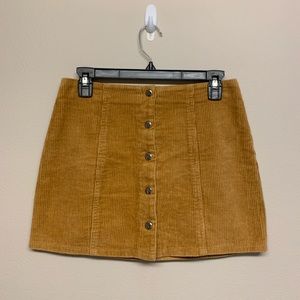 Golden Corduroy Skirt